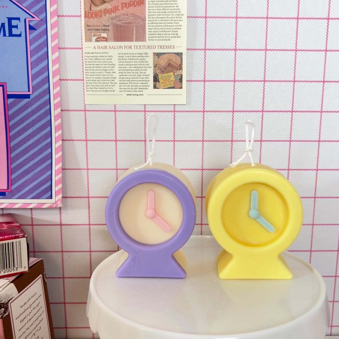 Retro Clock Candle