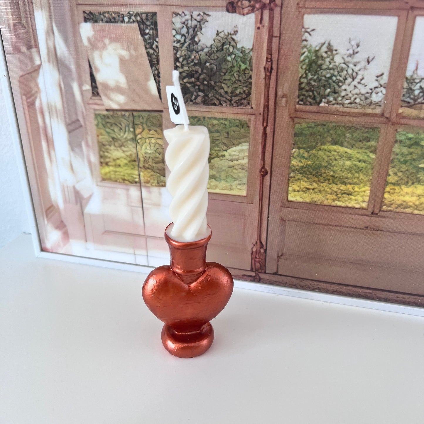 Heart Pillar Candle | Pillar Candle | Retro Home Decor | Pastel Danish Home Decor | Cool Candles | Decorative Candles | Scented Candle |