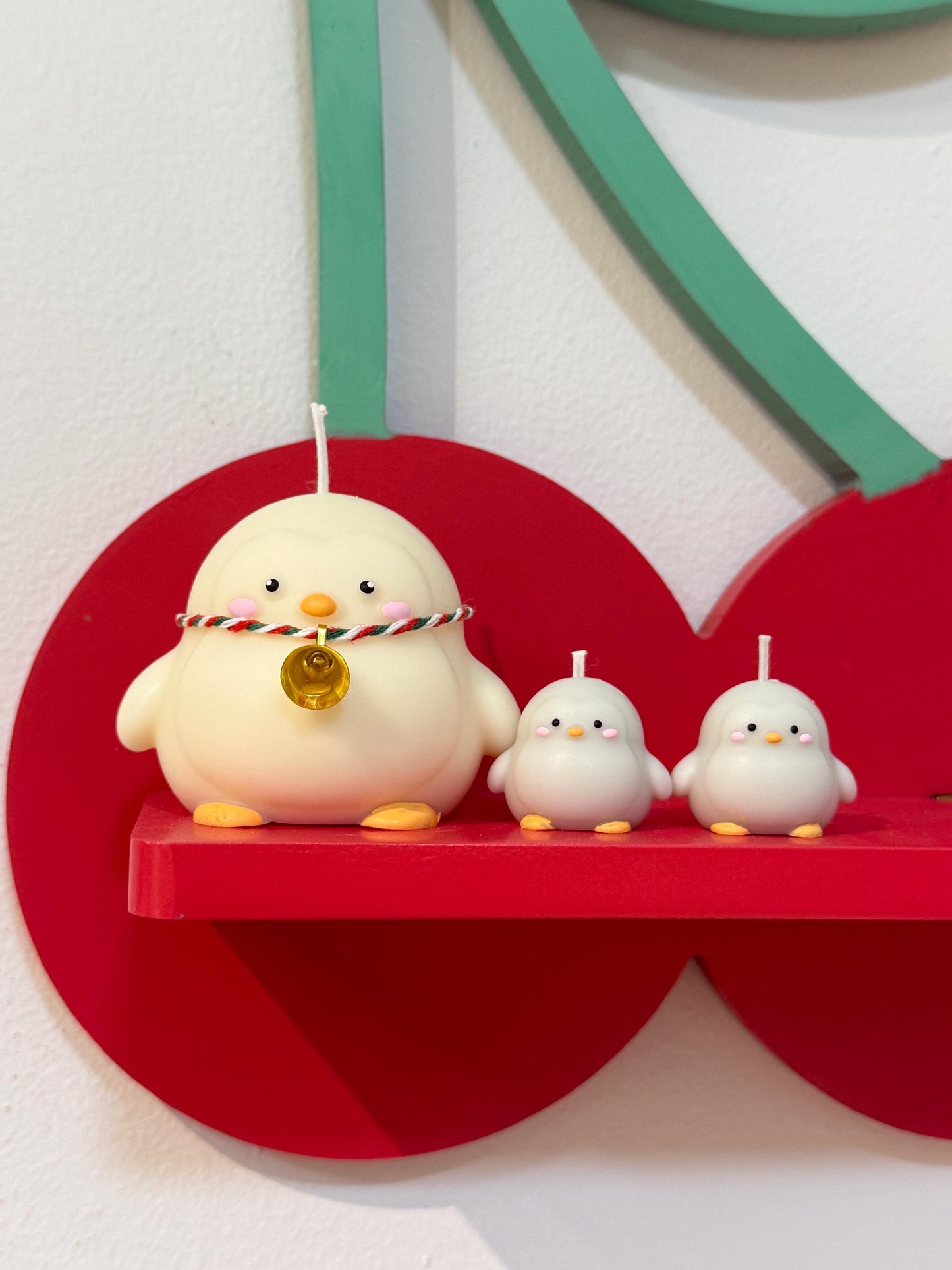 Dad and baby penguin candle sets, penguin candle, penguin gift, penguin ornament,