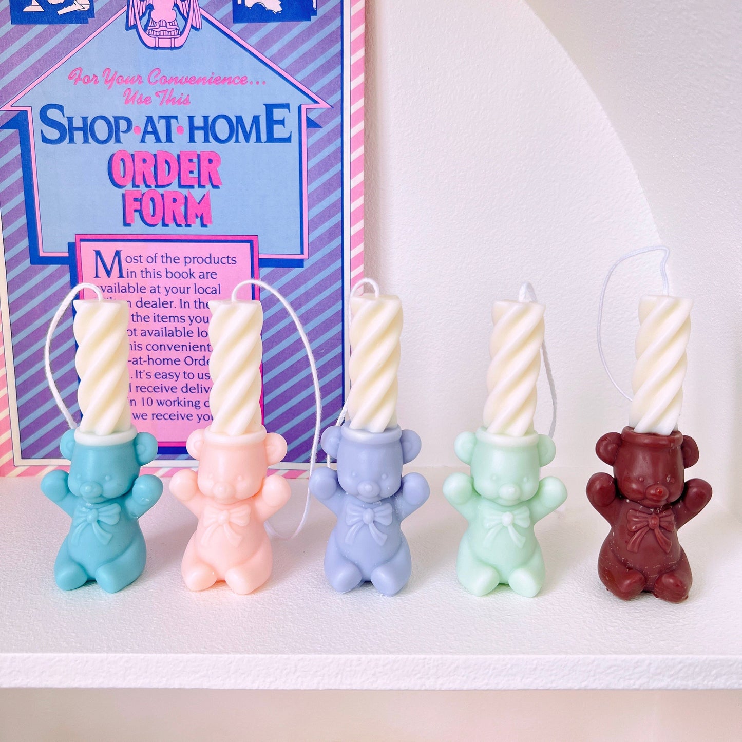 Bear Pillar Candle | Custom Candles | Cute Home Decor | Pastel Danish Home Decor | Cool Candles | Decorative Candles | Scented Candle |