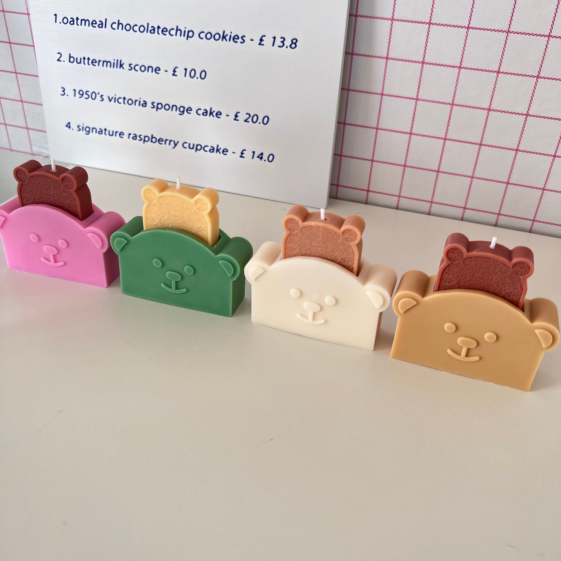 Bear Toaster Candle | Aesthetic Room Decor | Retro Home Decor | Pastel Danish Home Decor | Cool Candles | Decorative Candles |
