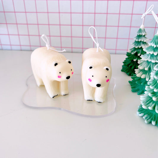 Scented Polar Bear Candle, Polar Bear Candle, Christmas Candle, Holiday Candle, Christmas Decor, Christmas Gift, Christmas Holiday Decor