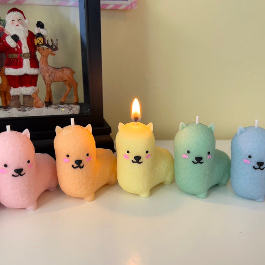 Lama candle, lama decor, lama art, colorful lama, aesthetic home decor, room decor, lama gifts, animal candle, indie kids room decor